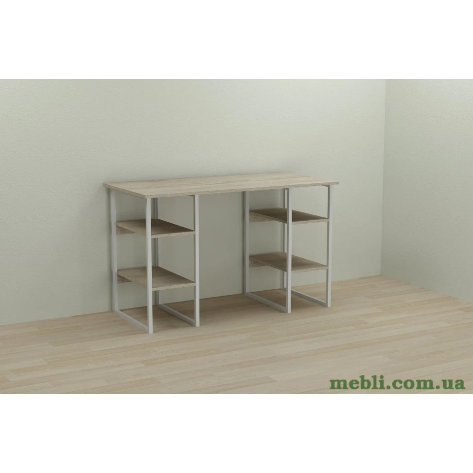 Комп'ютерний стіл Ferrum-decor Карен 75x140x70 білий ДСП Дуб Сонома 16мм