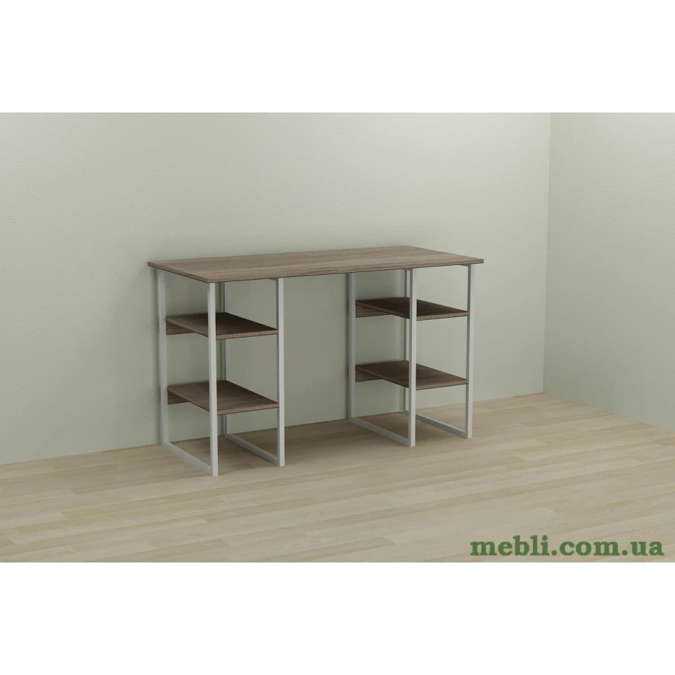 Комп'ютерний стіл Ferrum-decor Карен 75x140x70 білий ДСП Дуб Сонома Труфель 16мм