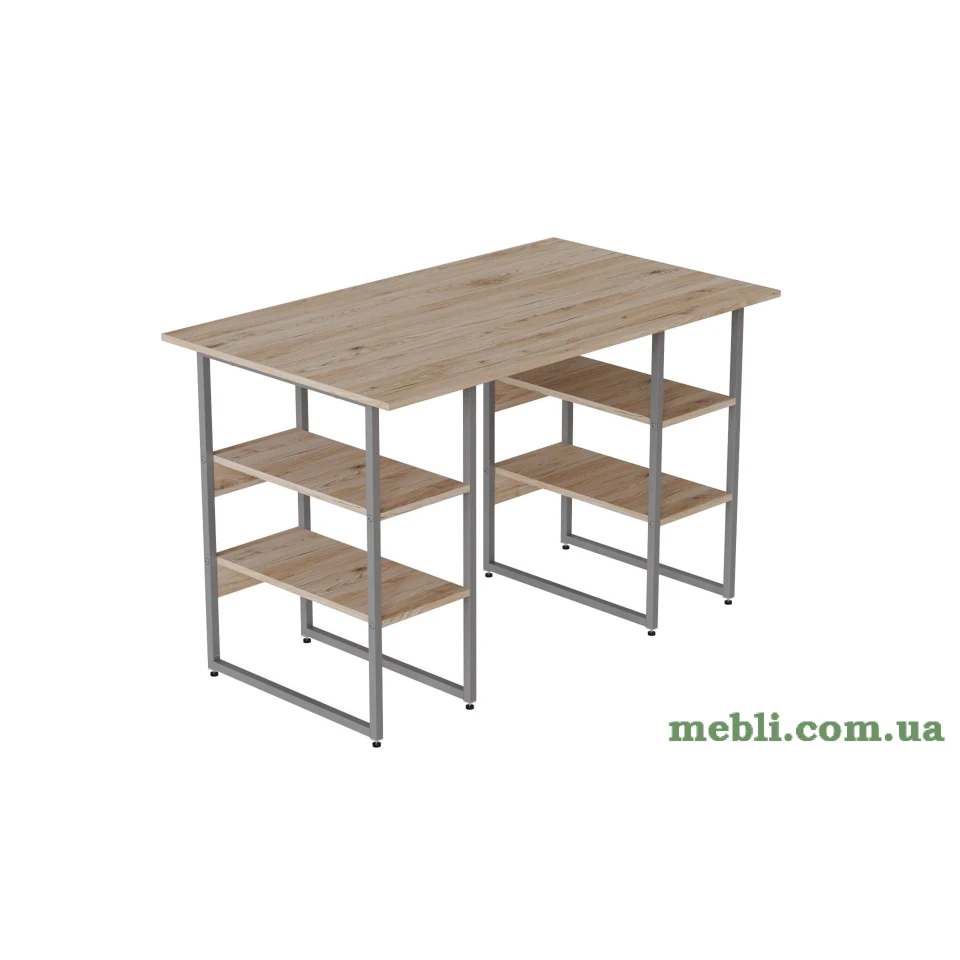 Комп'ютерний стіл Ferrum-decor Карен 75x140x70 сірий ДСП Дуб Артізан 32мм