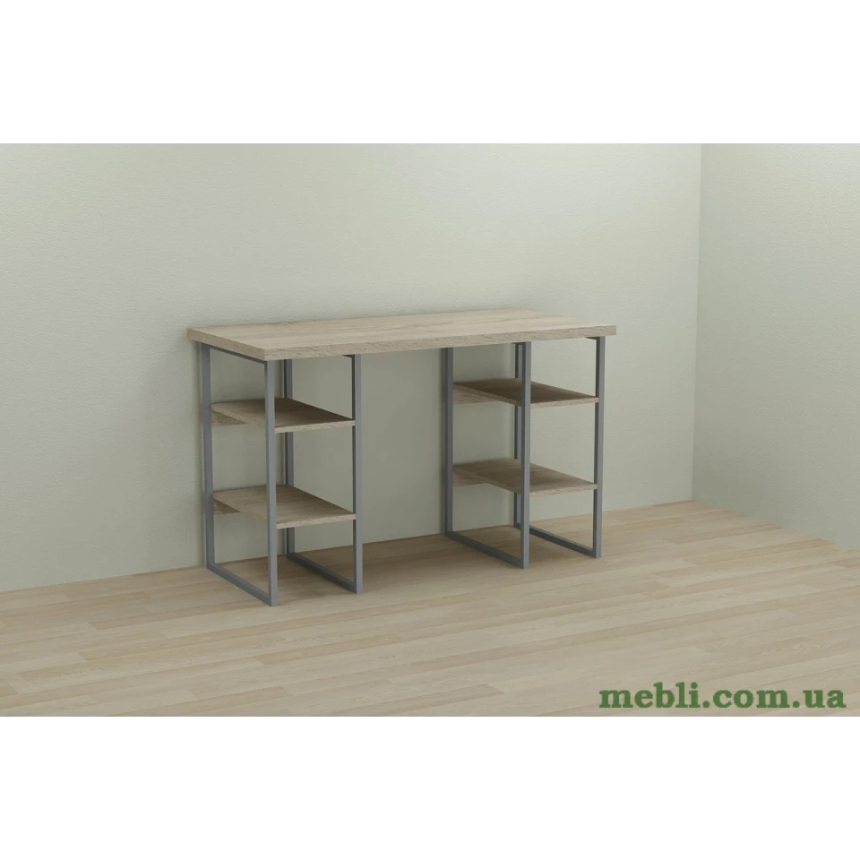 Комп'ютерний стіл Ferrum-decor Карен 75x140x70 сірий ДСП Дуб Сонома 32мм