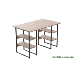 Комп'ютерний стіл Ferrum-decor Карен 75x140x70 чорний ДСП Дуб Артізан 16мм