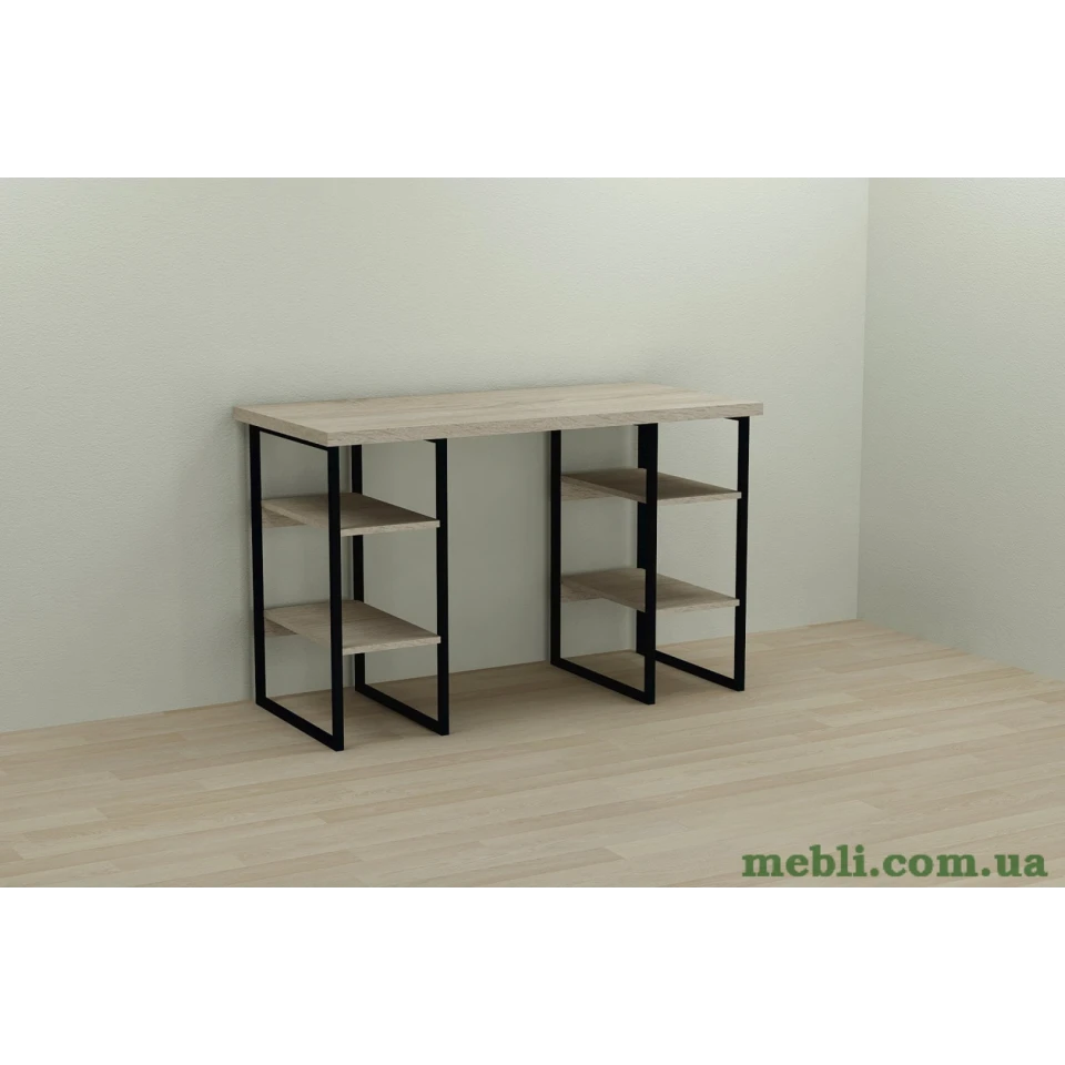 Комп'ютерний стіл Ferrum-decor Карен 75x140x70 чорний ДСП Дуб Сонома 32мм