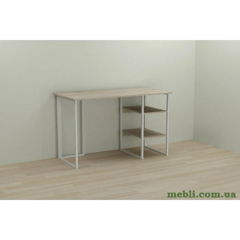 Комп'ютерний стіл Ferrum-decor Кевін 75x100x70 білий ДСП Дуб Сонома 16мм