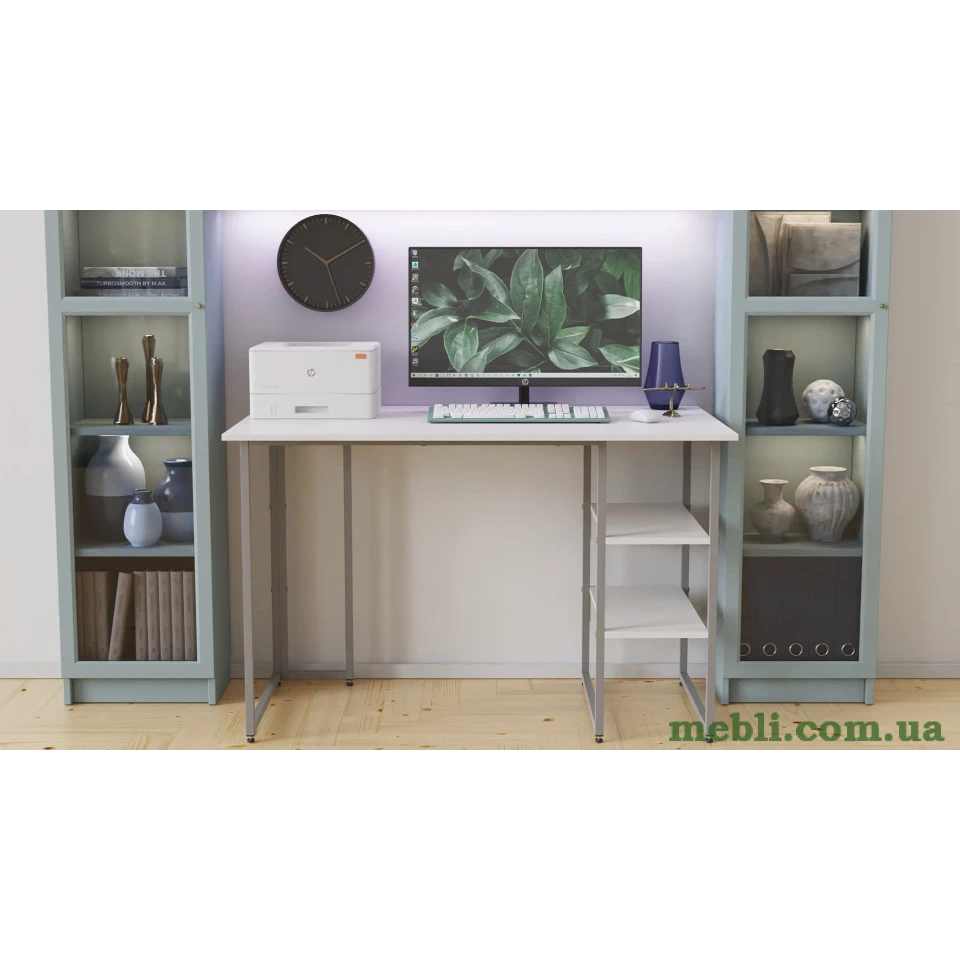 Комп'ютерний стіл Ferrum-decor Кевін 75x100x70 сірий ДСП Білий 16мм