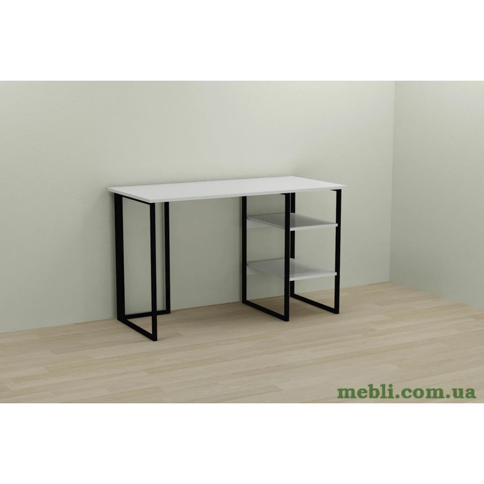 Комп'ютерний стіл Ferrum-decor Кевін 75x100x70 чорний ДСП Білий 16мм