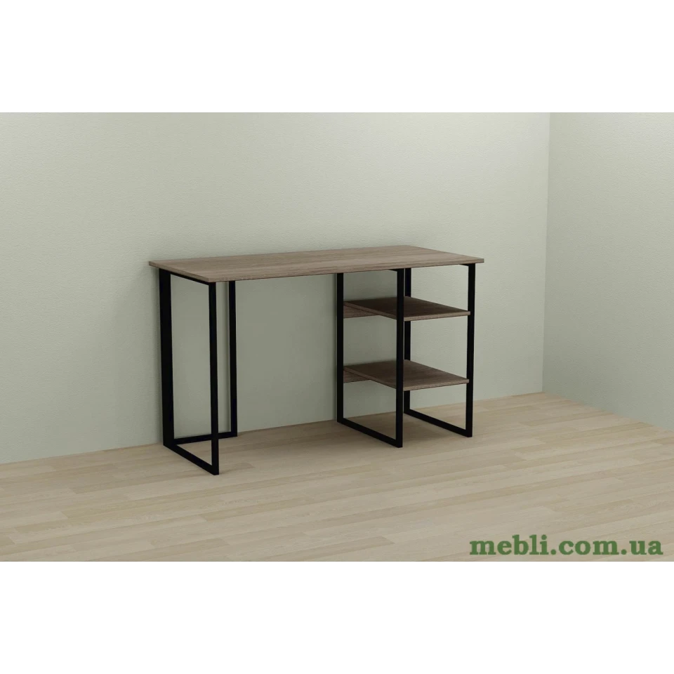 Комп'ютерний стіл Ferrum-decor Кевін 75x100x70 чорний ДСП Дуб Сонома Труфель 16мм
