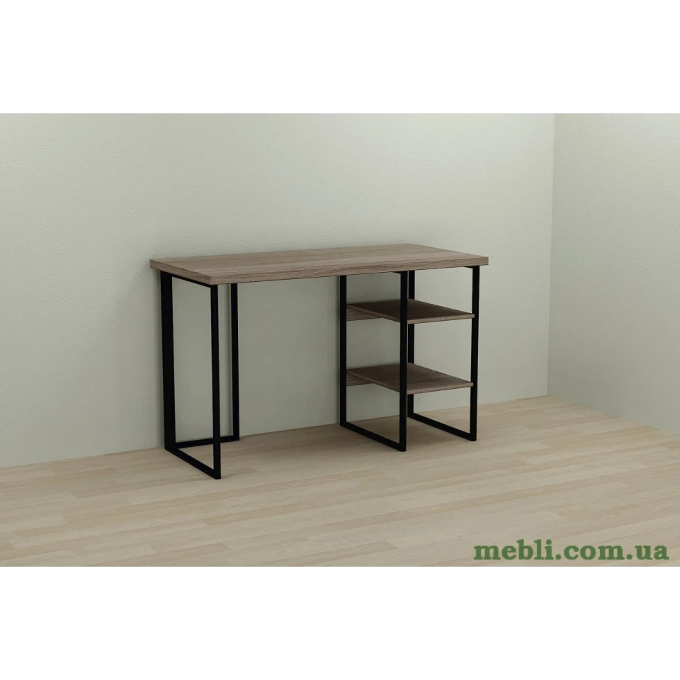 Комп'ютерний стіл Ferrum-decor Кевін 75x100x70 чорний ДСП Дуб Сонома Труфель 32мм