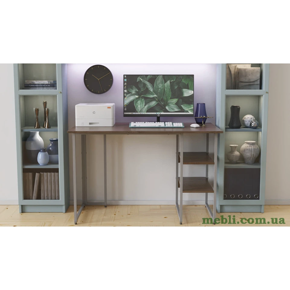 Комп'ютерний стіл Ferrum-decor Кевін 75x120x60 сірий ДСП Дуб Сонома Труфель 16мм