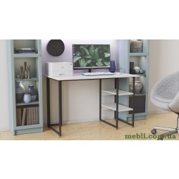 Комп'ютерний стіл Ferrum-decor Кевін 75x120x60 чорний ДСП Білий 16мм