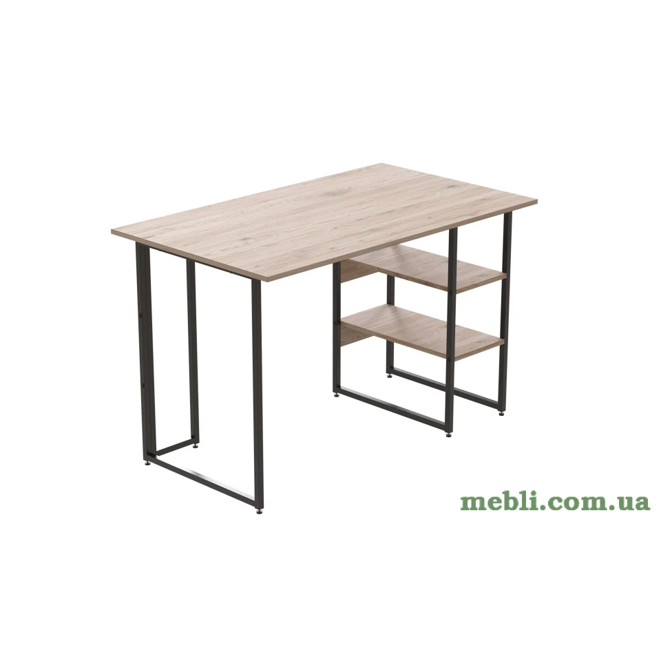 Комп'ютерний стіл Ferrum-decor Кевін 75x120x60 чорний ДСП Дуб Артизан 32мм