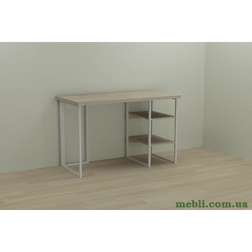 Комп'ютерний стіл Ferrum-decor Кевін 75x120x70 білий ДСП Дуб Сонома 32мм