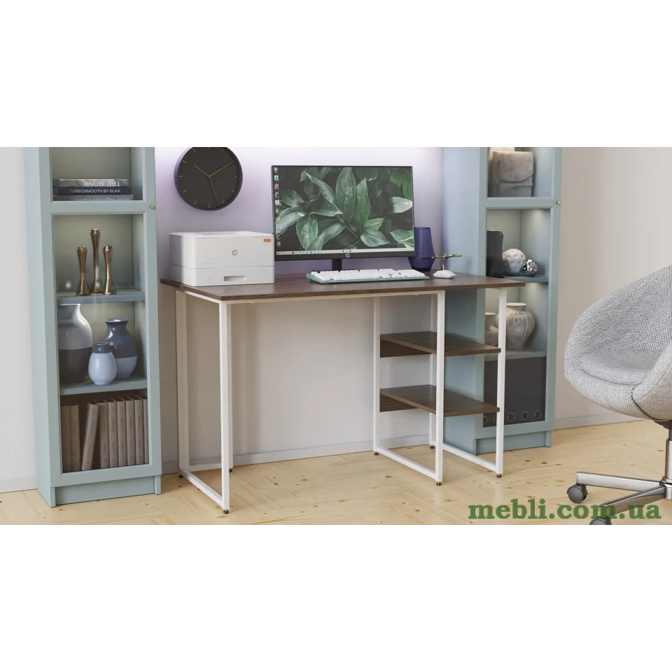 Комп'ютерний стіл Ferrum-decor Кевін 75x120x70 білий ДСП Дуб Сонома Труфель 16мм