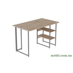 Комп'ютерний стіл Ferrum-decor Кевін 75x140x60 сірий ДСП Дуб Артізан 32мм