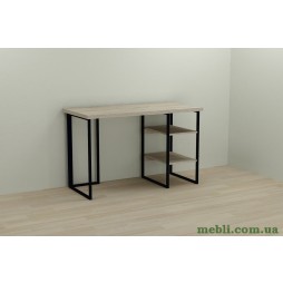 Комп'ютерний стіл Ferrum-decor Кевін 75x140x60 чорний ДСП Дуб Сонома 32мм