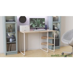 Комп'ютерний стіл Ferrum-decor Кевін 75x140x70 білий ДСП Дуб Артізан 16мм