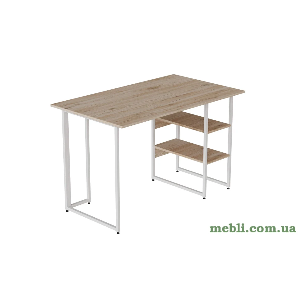 Комп'ютерний стіл Ferrum-decor Кевін 75x140x70 білий ДСП Дуб Артізан 16мм