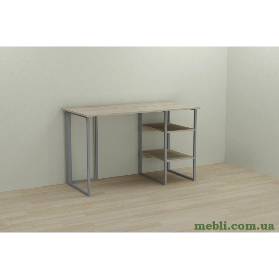 Комп'ютерний стіл Ferrum-decor Кевін 75x140x70 сірий ДСП Дуб Сонома 16мм