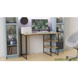 Комп'ютерний стіл Ferrum-decor Кевін 75x140x70 чорний ДСП Дуб Сонома 16мм