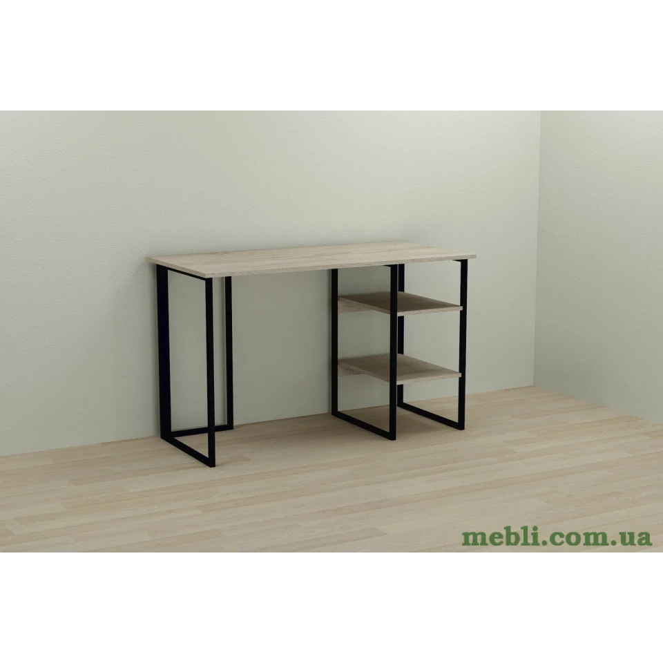 Комп'ютерний стіл Ferrum-decor Кевін 75x140x70 чорний ДСП Дуб Сонома 16мм