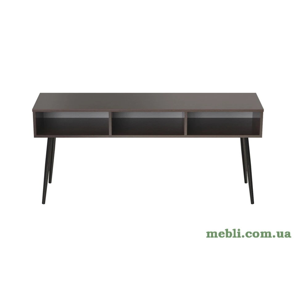 Тумба під телевізор Кентуккі Ferrum-decor 45x139x38 Чорний метал ДСП Венге Магія.