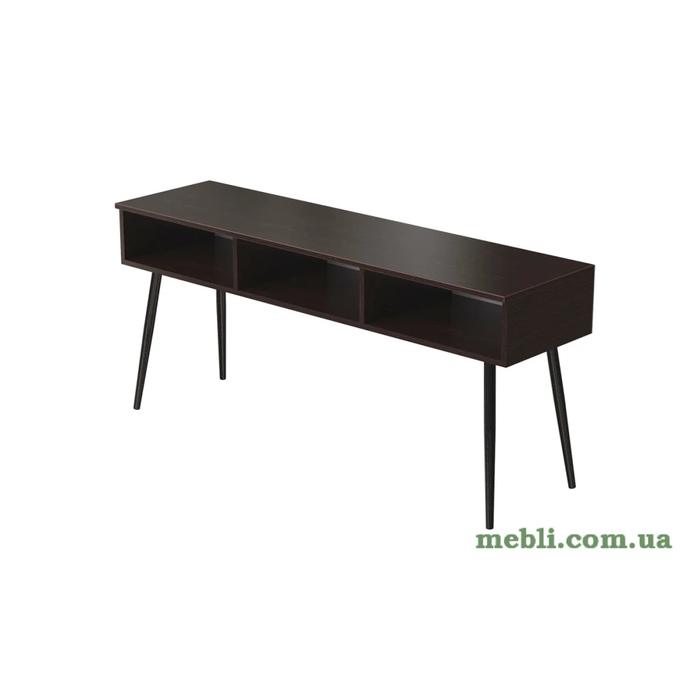 Тумба під телевізор Кентуккі Ferrum-decor 45x139x38 Чорний метал ДСП Венге Магія.