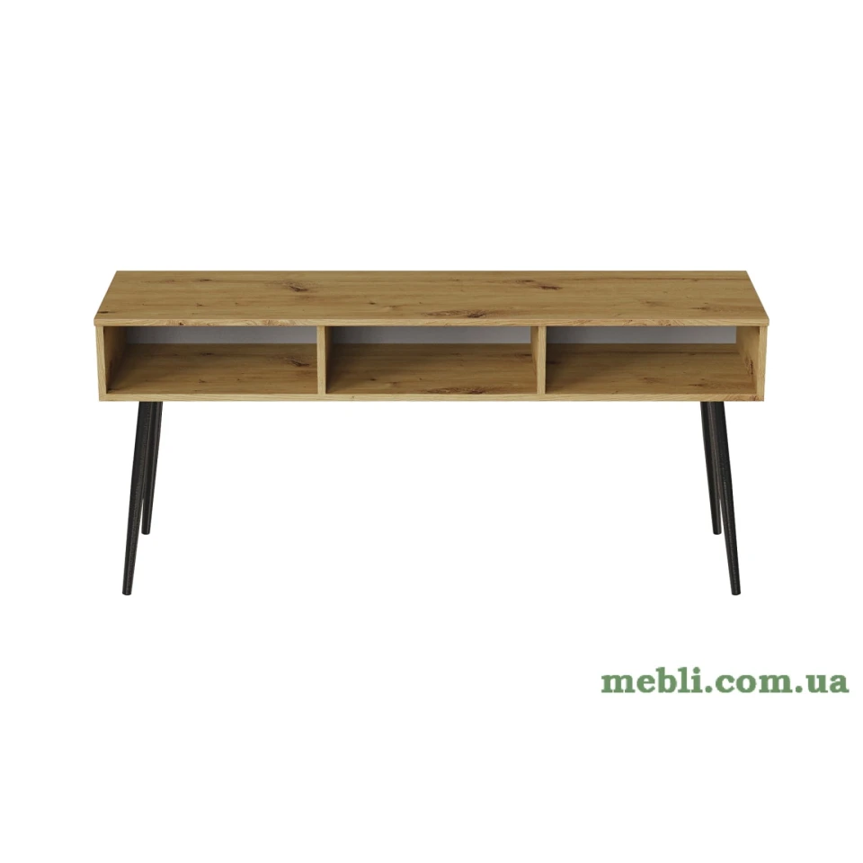 Тумба під телевізор Кентуккі Ferrum-decor 45x139x38 Чорний метал ДСП Дуб Артизан