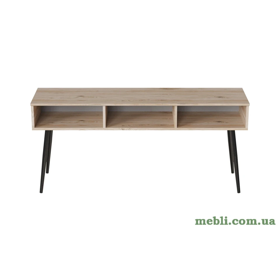Тумба під телевізор Кентуккі Ferrum-decor 45x139x38 Чорний метал ДСП Дуб Сан-Марино