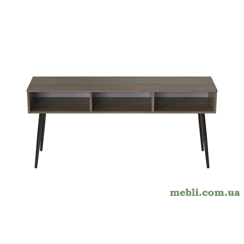 Тумба під телевізор Кентуккі Ferrum-decor 45x139x38 Чорний метал ДСП Дуб Сонома Трюфель