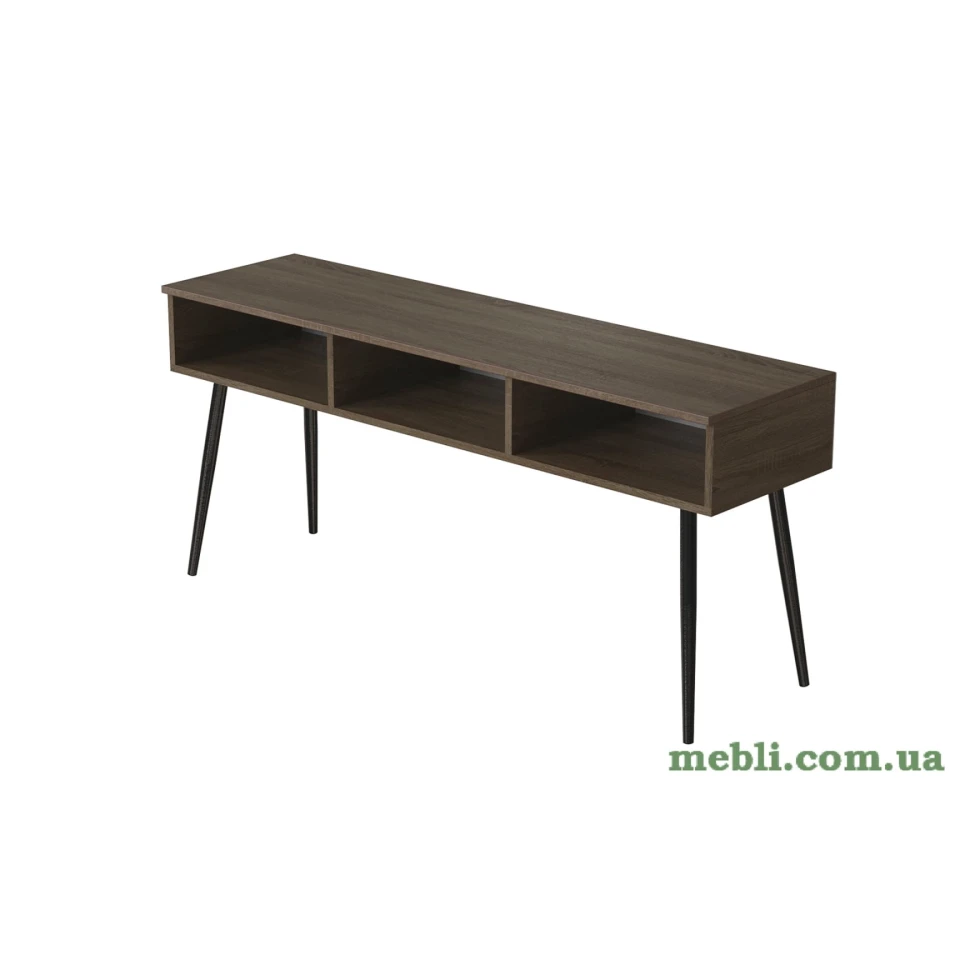 Тумба під телевізор Кентуккі Ferrum-decor 45x139x38 Чорний метал ДСП Дуб Сонома Трюфель