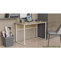 Комп'ютерний стіл Ferrum-decor Коді 75x100x70 білий ДСП Дуб Сонома 16мм