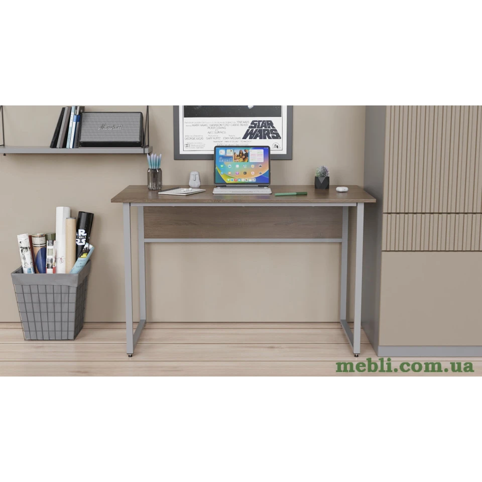 Комп'ютерний стіл Ferrum-decor Коді 75x100x70 сірий ДСП Дуб Сонома Труфель 16мм