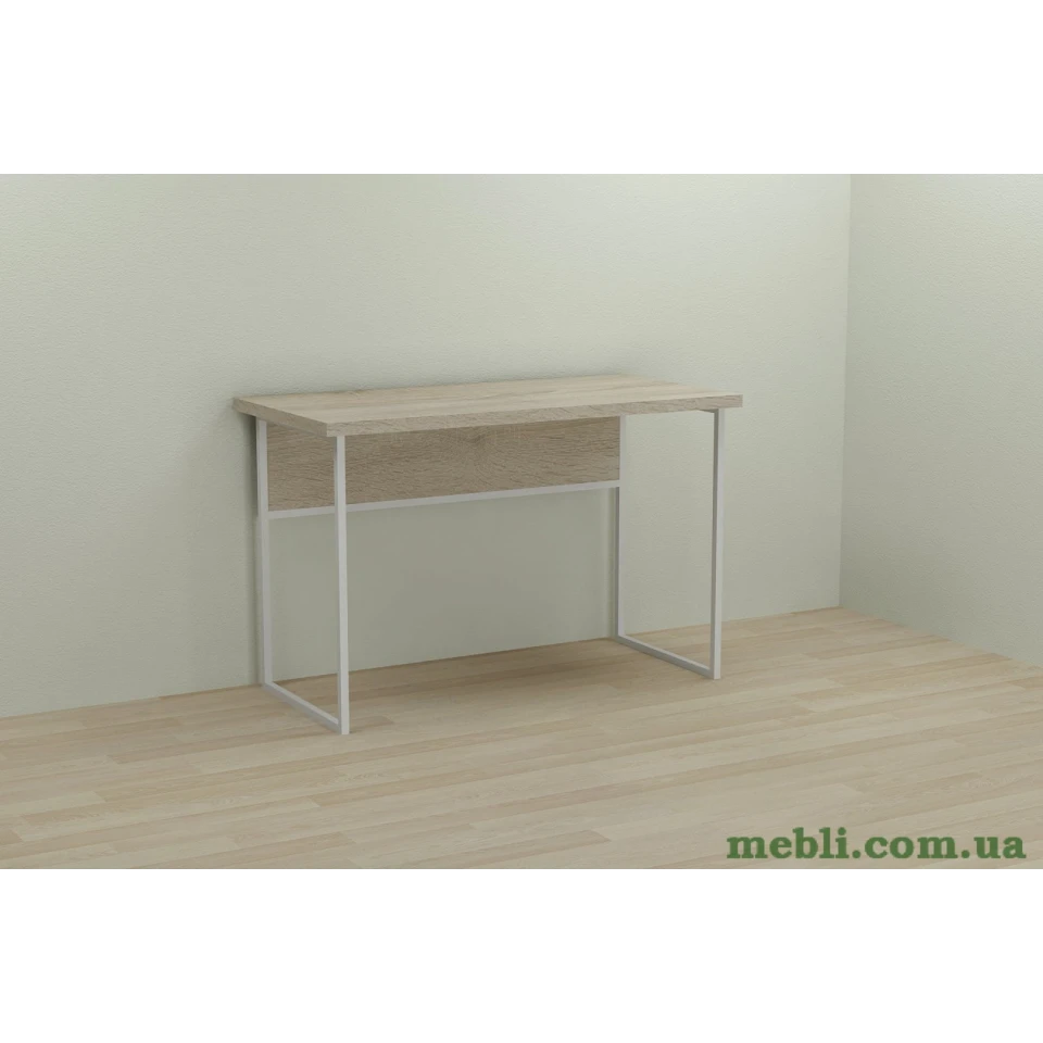 Комп'ютерний стіл Ferrum-decor Коді 75x120x60 білий ДСП Дуб Сонома 32мм