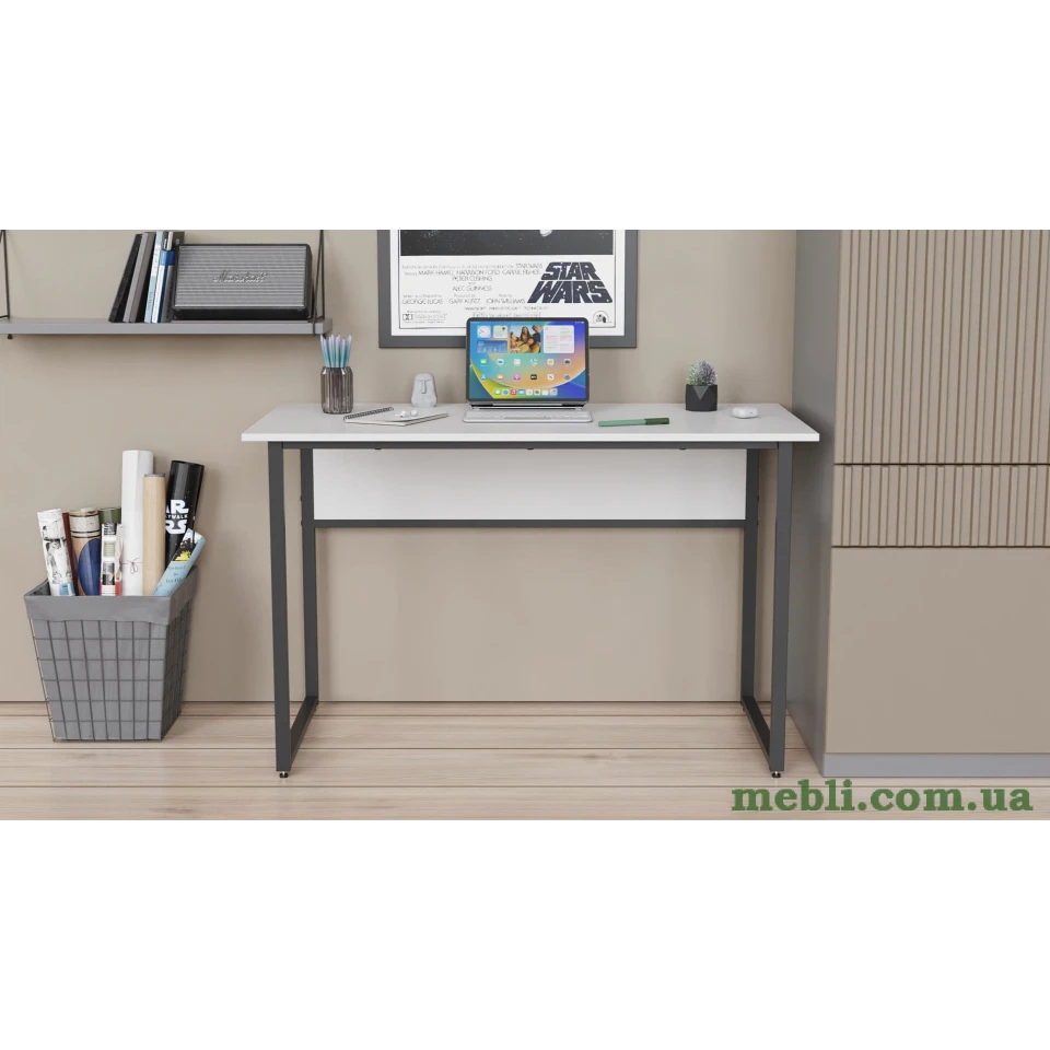 Комп'ютерний стіл Ferrum-decor Коді 75x140x70 чорний ДСП Білий 16мм