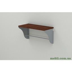Настінна полиця Ferrum-decor Комфі 260x600x240 метал Сірий ДСП Венге