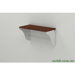 Настінна полиця Ferrum-decor Комфі 260x700x240 метал Білий ДСП Венге