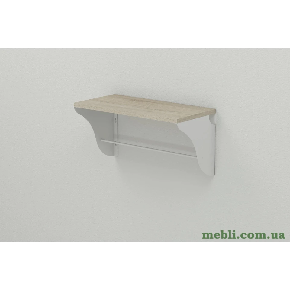 Полиця настінна Ferrum-decor Комфі 260x500x240 метал Білий ДСП Сонома