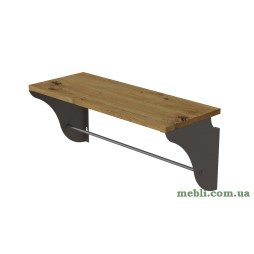 Полиця настінна Ferrum-decor Комфі 260x500x240 метал Сірий ДСП Дуб Артізан