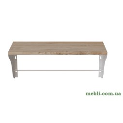 Полиця настінна Ferrum-decor Комфі 260x600x240 метал Білий ДСП Артізан
