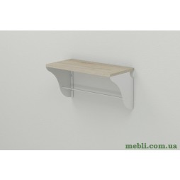 Полиця настінна Ferrum-decor Комфі 260x600x240 метал Білий ДСП Сонома