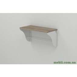 Полиця настінна Ferrum-decor Комфі 260x600x240 метал Білий ДСП Сонома Трюфель