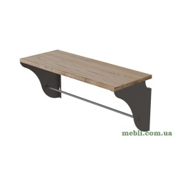 Полиця настінна Ferrum-decor Комфі 260x600x240 метал Сірий ДСП Артізан