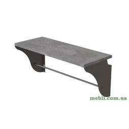 Полиця настінна Ferrum-decor Комфі 260x600x240 метал Сірий ДСП Бетон