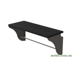 Полиця настінна Ferrum-decor Комфі 260x600x240 метал Сірий ДСП Венге