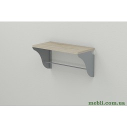 Полиця настінна Ferrum-decor Комфі 260x600x240 метал Сірий ДСП Сонома