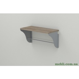 Полиця настінна Ferrum-decor Комфі 260x600x240 метал Сірий ДСП Сонома Трюфель