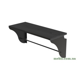 Полиця настінна Ferrum-decor Комфі 260x600x240 метал Чорний ДСП Венге