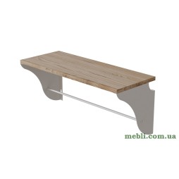 Полиця настінна Ferrum-decor Комфі 260x700x240 метал Білий ДСП Артізан