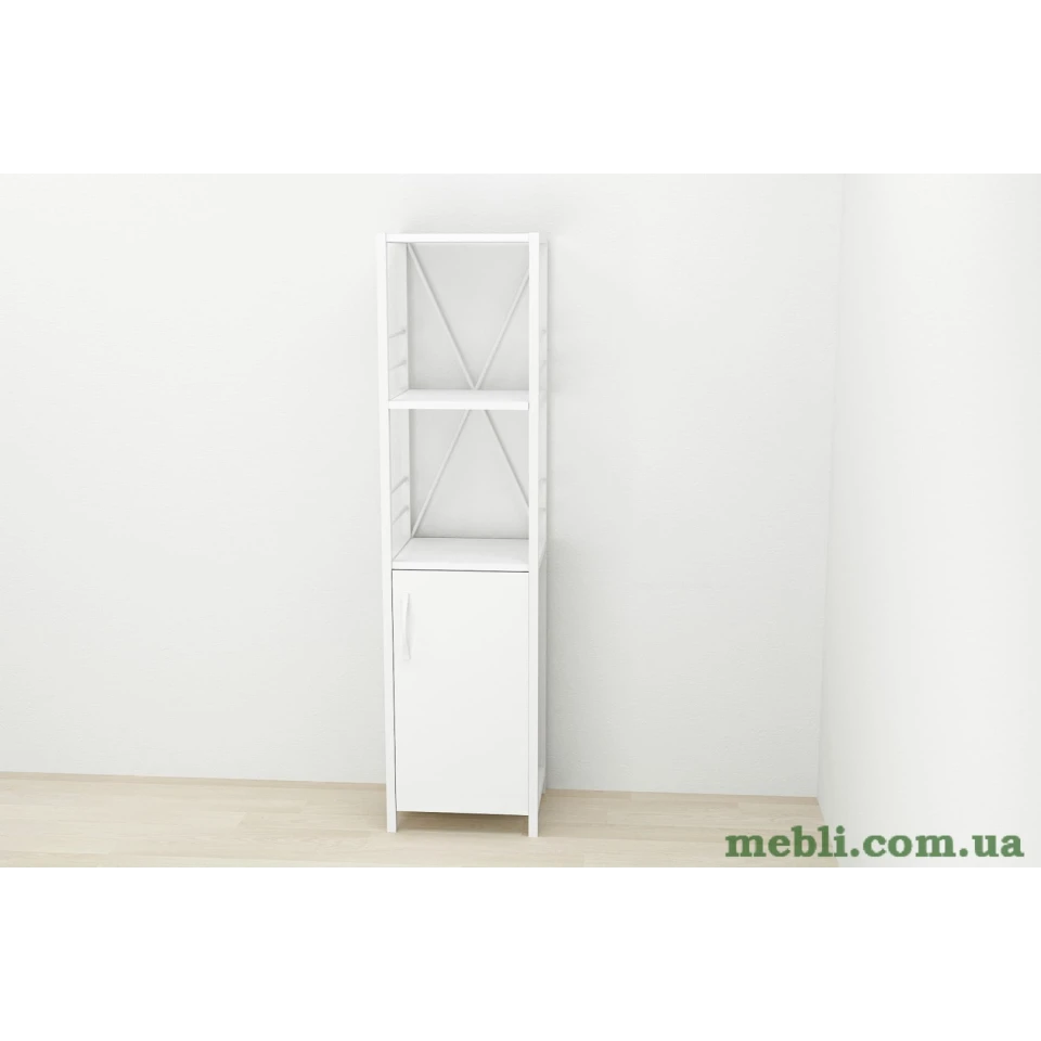 Етажерка 3/34 Ferrum-decor Серії Конект з тумбою 144x34x28 Білий ДСП