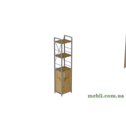 Етажерка 3/34 Ferrum-decor Серії Конект з тумбою 144x34x28 Сірий ДСП Артизан