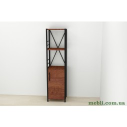 Етажерка 3/34 Ferrum-decor Серії Конект з тумбою 144x34x28 Чорний ДСП Венге